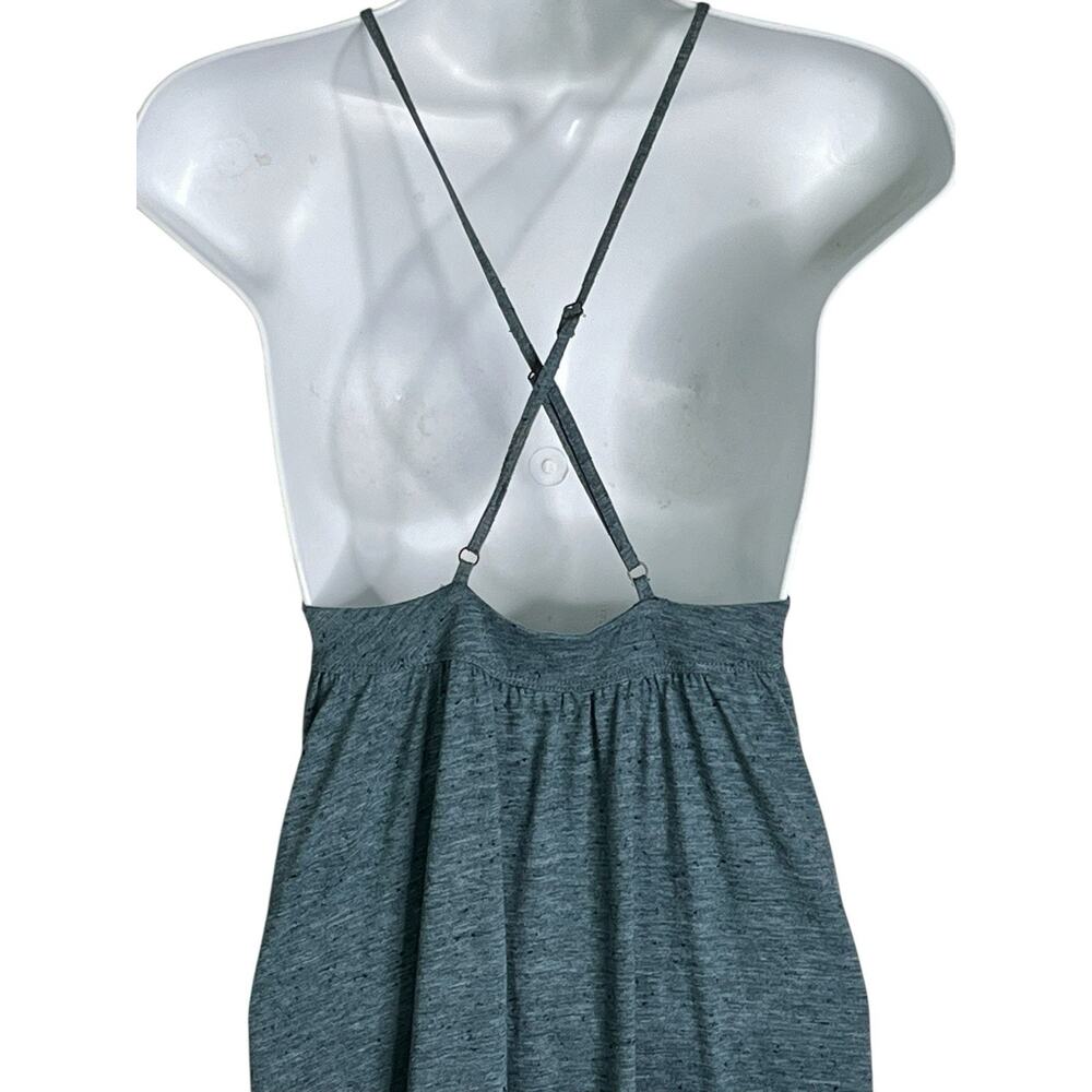 We The Free People Maxi Dress S/P Teal Tribal Print Adjustable Straps Boho - Picture 8 of 14